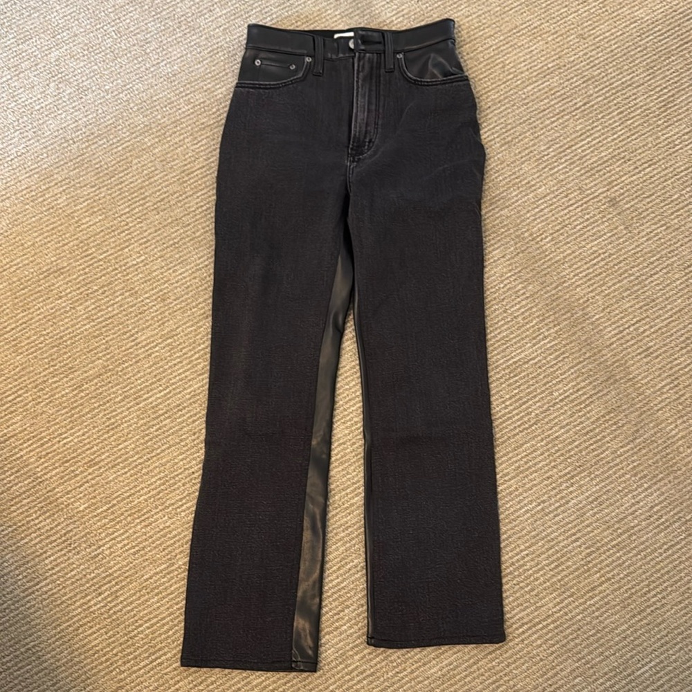 Abercrombie & Fitch black Jean and leather pant